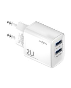 MOXOM Punjač MX-HC130 2.4A 2xUSB Type C, bela - P1106