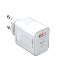 MOXOM Punjač MX-HC134 20W Type C na Type C, bela - P1110