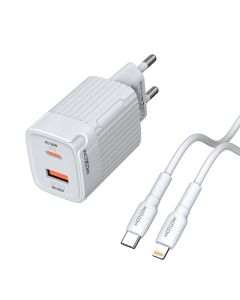 MOXOM Kućni punjač MX-HC129 20W Type-C na Lightning, bela - P1133