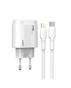 MOXOM Kućni punjač MX-HC89 20W Type-C na Lightning, bela - P1136