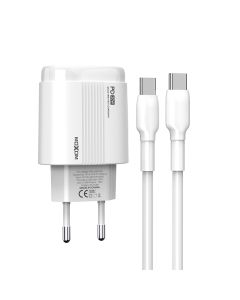 MOXOM Kućni punjač MX-HC89 20W Type-C na Type-C, bela