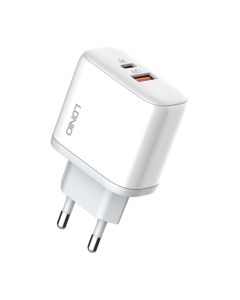 LDNIO Kućni punjač A2526C Fast 3A/45W PD QC3.0 Type-C, bela - P1140