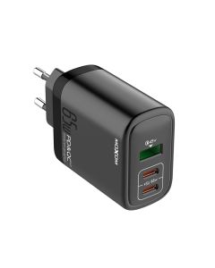 MOXOM Kućni punjač MX-HC74 2xUSB-C 65W USB-A 60W 5A, crna - P1151