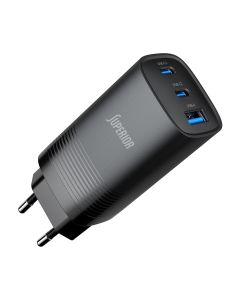COMICELL SUPERIOR Punjač CO-6501L 65W GaN Fast PD + USB, crna - P1207