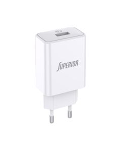 SUPERIOR Kućni punjač SU-P101 Fast QC3.0 18W 3A, bela - P1215
