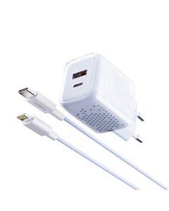 MOXOM Kućni punjač MX-HC206 18W FAST Type C na lightning, plava - P1256