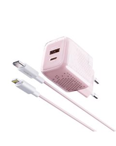 MOXOM Kućni punjač MX-HC206 18W FAST Type C na lightning, roza - P1257