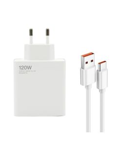 Kućni punjač Super Fast 120W GaN sa USB A na Type C kablom, bela - P1261