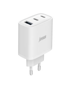 SUPERIOR Punjač SU-6505ACCL 65W 3A GaN Fast PD + USB, bela