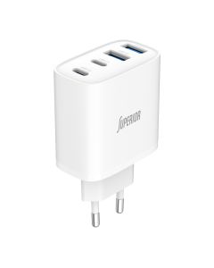 SUPERIOR Punjač SU-4001AACC 40W 3A GaN Fast PD + USB, bela