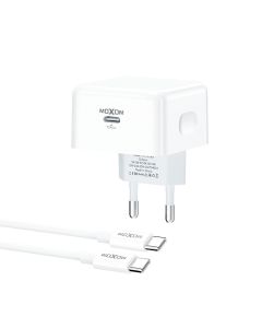 Kućni punjač MOXOM MX-HC307 40W Type C na Type C beli