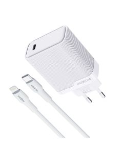 Kucni punjac Moxom MX-HC293 20W Type-C na Lightning beli