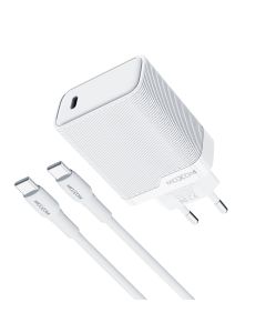 Kućni punjač Moxom MX-HC293 20W Type-C na Type-C beli