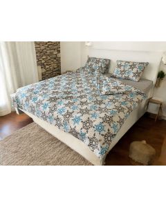 VIKTORIJA Zimski set posteljine Pahulje 200x220cm - VLK000412-pahulje