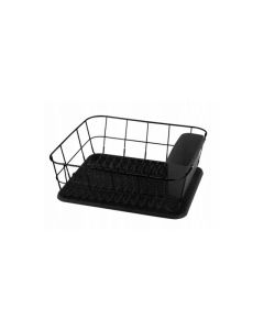 KAMILLE Metalni ocedjivac sa sudove crni 37 x 33 x 13,5cm - pdj000742A00000