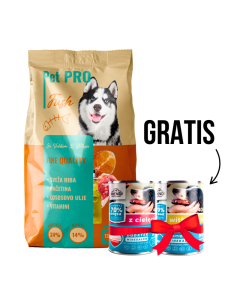 PET PRO Suva hrana za pse Riba 12kg + Gratis 2 x FRENDI Konzerva 400g - 3360181