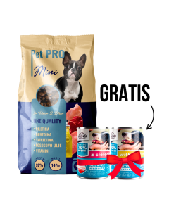 PET PRO Suva hrana za pse Mini 12kg + Gratis 2 x FRENDI Konzerva 400g - 3360128