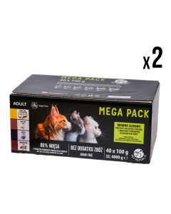 PET REPUBLIC Vlažna hrana za mačke 2X 40x100g, 80 kesica - 3360131