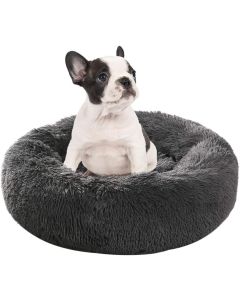 Petmates okrugli ležaj u obliku krofne 60cm za mačke i pse, tamno siva - R0068-1