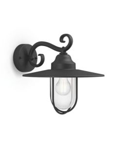 PHILIPS Zidna spoljašnja lampa Pasture crna 1x60W E27 crna