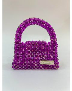 AZIBI Ženska torba od kristalnih perli Piccolina, pink