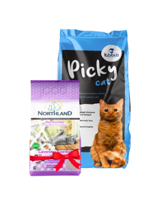 PICKY Suva hrana za pse Cat mix 20kg + Gratis NORTHLAND Posip 5L - 3463953