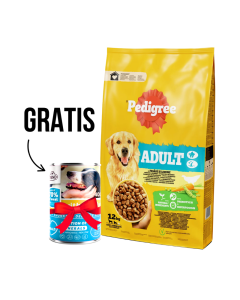 PEDIGREE Suva hrana za pse Adult Piletina 12kg + Gratis FRENDI Konzerva Piletina 400g - 3463960