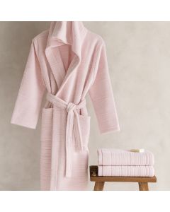 DEKOR DOM Bade mantil NATUR S/M - Light pink
