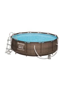 BESTWAY Okrugli bazen sa metalnim okvirom, merdevinama i filter pumpom 366x100cm Steel Pro MAX Ratan - 4046