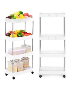 MODERNHOME Plastična polica na stalku sa 4 police i točkićima