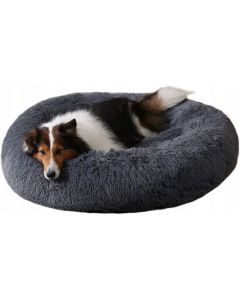 PETSI Plisani krevet za kucne ljubimce 100cm tamno siva