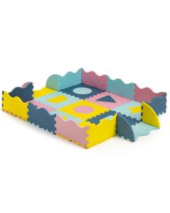 ECO TOYS Podne puzzle sa ogradom Dry pool, 25 delova - ECOEVA008