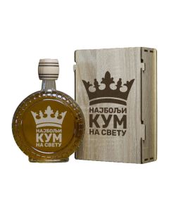 INFINITY DEKOR Poklon set Najbolji Kum, sa 2 čašice (rakija nije uključena) - 1980
