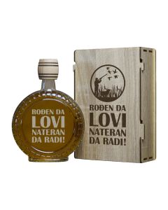INFINITY DEKOR Poklon set za lovce - Rođen da lovi, sa 2 čašice (rakija nije uključena) - 2127-1