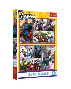 TREFL Puzzle Postani heroj, Marvel - 2x70 delova - 102954-T34439