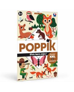 Poppik Edukativni poster sa nalepnicama Otkrića: Šuma 3+