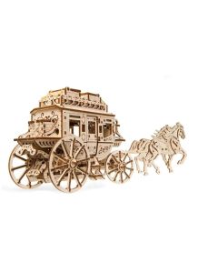 3d drvena mehanička puzzle - Poštanska kočija - 160
