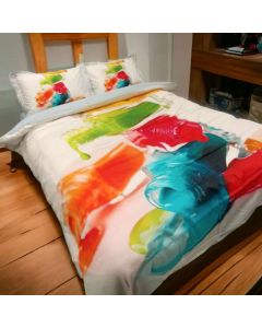 VIKTORIJA Posteljina Paint saten francuski ležaj - VLK000641
