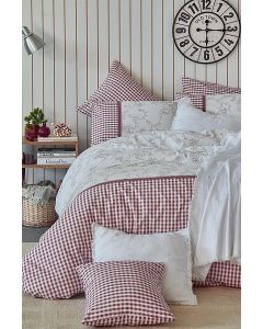 VIKTORIJA Posteljina HOME 160x220cm Crvena kockica - VLK000403-crvenakock