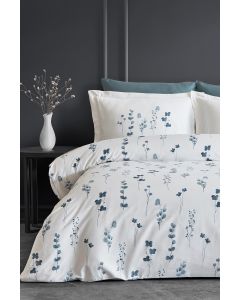 VIKTORIJA Posteljina od satena 200X220cm Satin Series Kylie mavi - VLK000641-kyliemavi