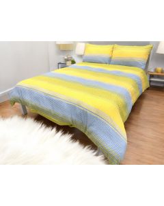 VIKTORIJA Posteljina Mikrofiber plavo-žuta boja 200x200cm - VLK000368-plavožutaboja