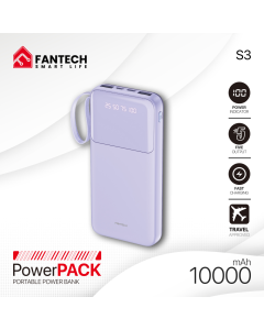 Power bank Prenosiva baterija Fantech S3 10000mAh, 10W  ljubicasti - 220833