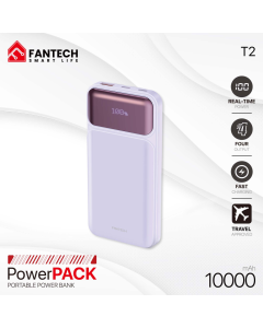 Power bank Prenosiva baterija Fantech T2 10000mAh QC, PD, 22.5W  ljubicasti - 220839