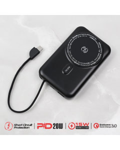 Power bank prenosiva baterija Oxpower PDW12 12000mAh 3u1 magnetic crna - 220781