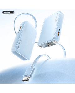 Power bank prenosiva baterija REMAX FCP-25 Fast Charging 22.5W(teleskopski kabl) Type-C 10000mAh plavi - 222622