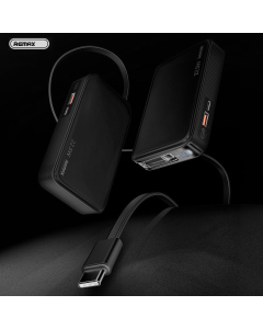 Power bank prenosiva baterija REMAX FCP-25 Fast Charging 22.5W(teleskopski kabl) Type-C 10000mAh crni - 222621
