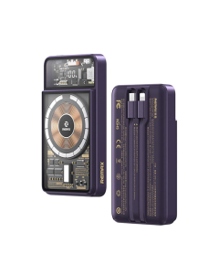 Power bank prenosiva baterija REMAX Phantom Series RPP-580 PD 20W+QC 22.5W 10000mAh ljubicasti - 217168