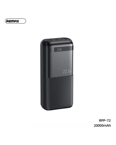 Power bank prenosiva baterija REMAX Piloteer Series RPP-72 20W+22.5W Fast Charging 20000mAh crni - 217158
