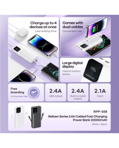 Power Bank REMAX Rellaen Series RPP-658 20000mAh Fast Charging crni - 614738
