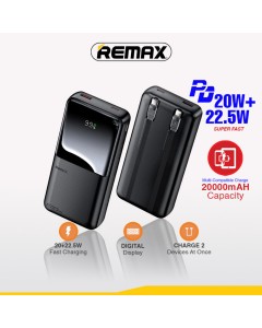 Power bank prenosiva baterija REMAX Cynlle Series RPP-680 PD 20W+QC 22.5W 20000mAh crni - 217160